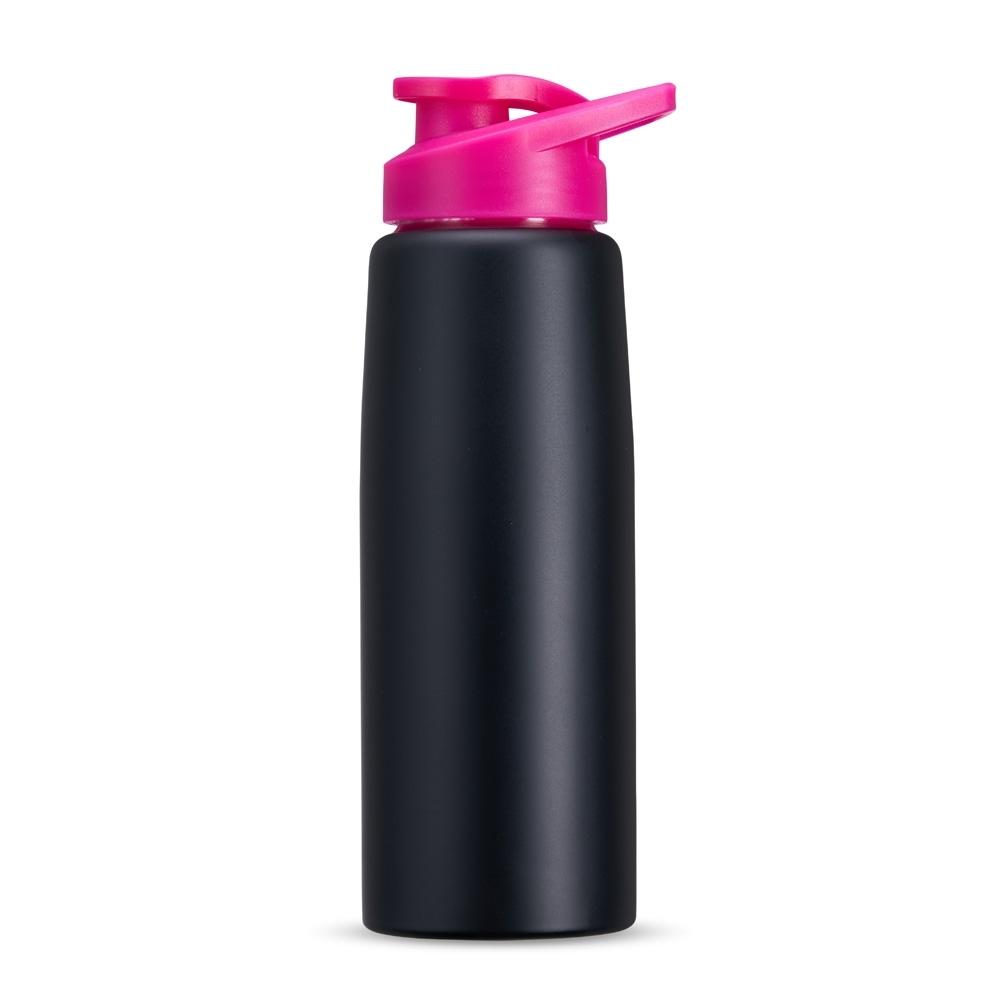 Squeeze Inox 880ml GA1742 na cor Rosa e cinza, brinde personalizado Sky Brindes