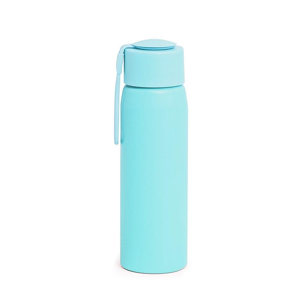 Garrafa de Alumínio 600ml GA1746 na cor Azul claro, brinde personalizado Sky Brindes
