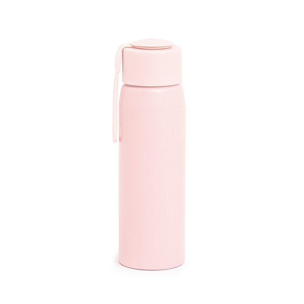 Garrafa de Alumínio 600ml GA1746 na cor Rosa claro, brinde personalizado Sky Brindes