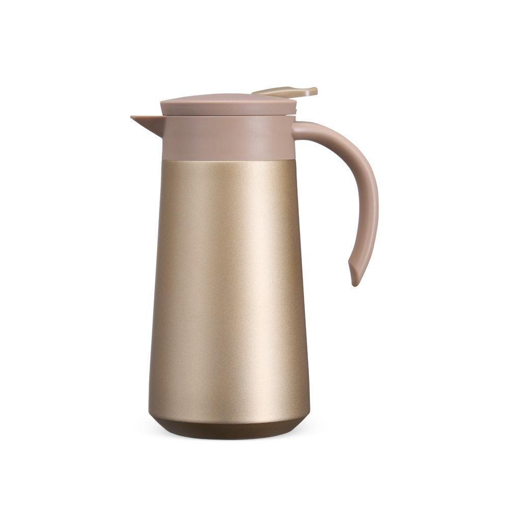 Garrafa Térmica 800ml GA1759 na cor Dourado, brinde personalizado Sky Brindes