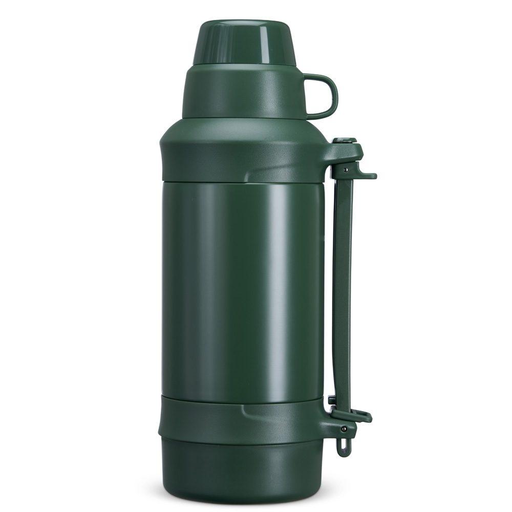 Garrafa Térmica 1250ml GA1760 na cor Verde, brinde personalizado Sky Brindes