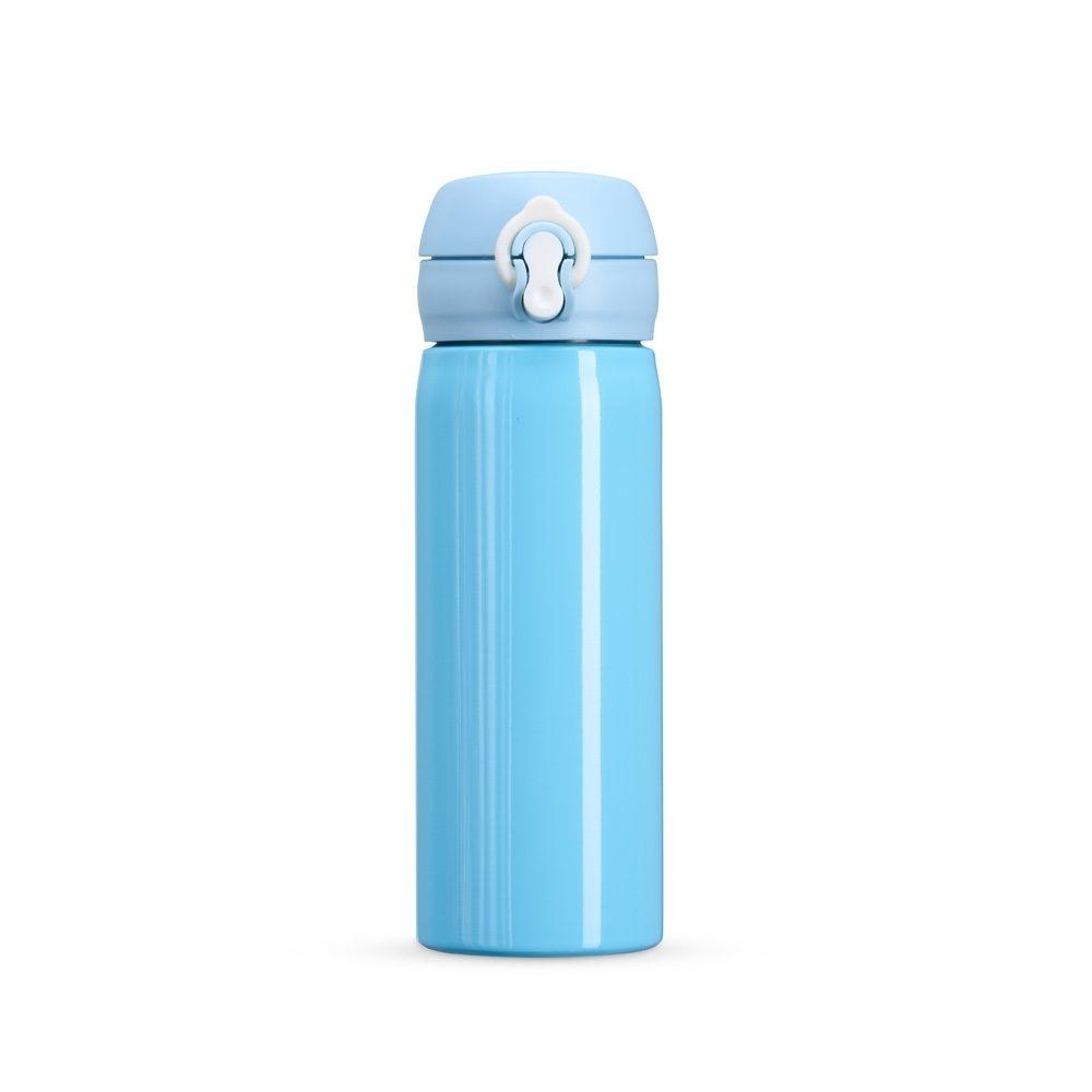 Garrafa Inox 500ml GA1761 na cor Azul, brinde personalizado Sky Brindes