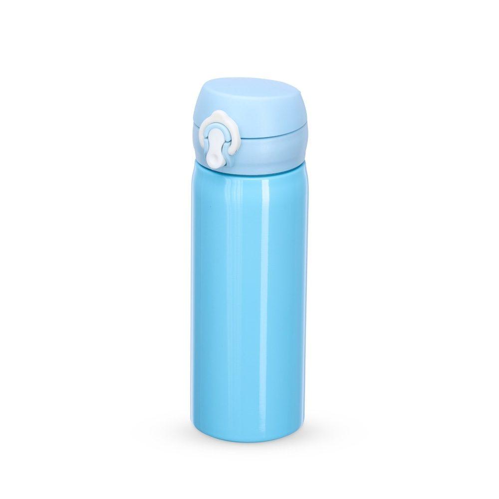 Garrafa Inox 500ml GA1761 na cor Azul, brinde personalizado Sky Brindes