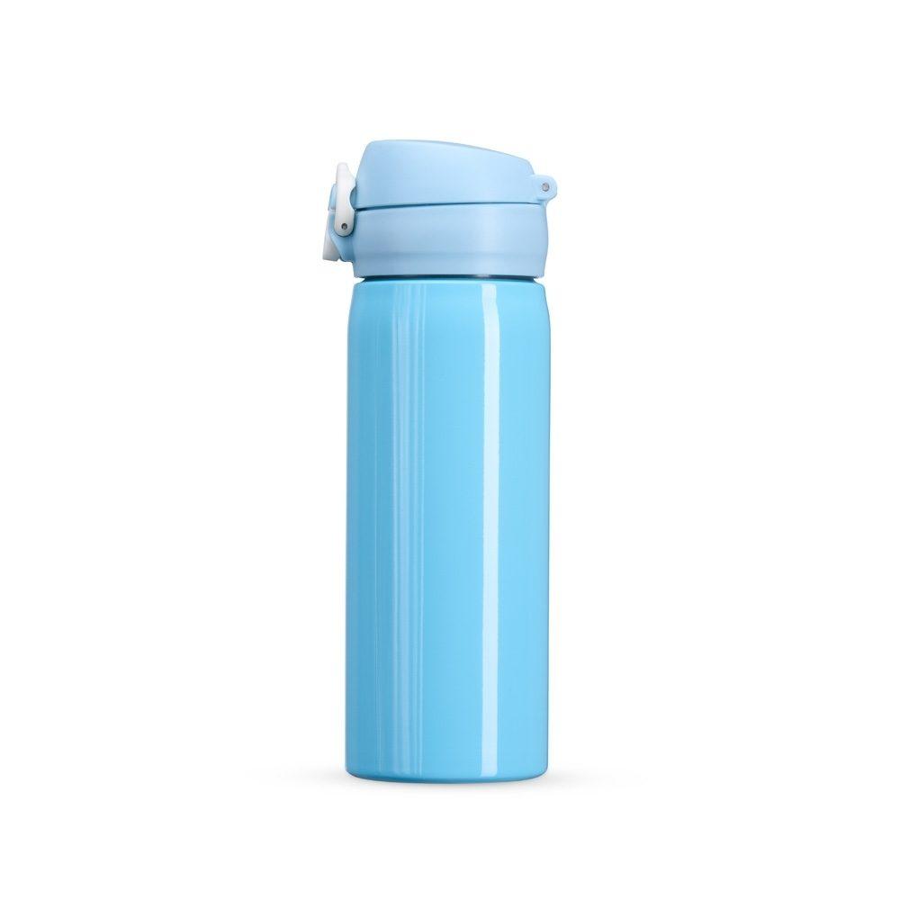 Garrafa Inox 500ml GA1761 na cor Azul, brinde personalizado Sky Brindes