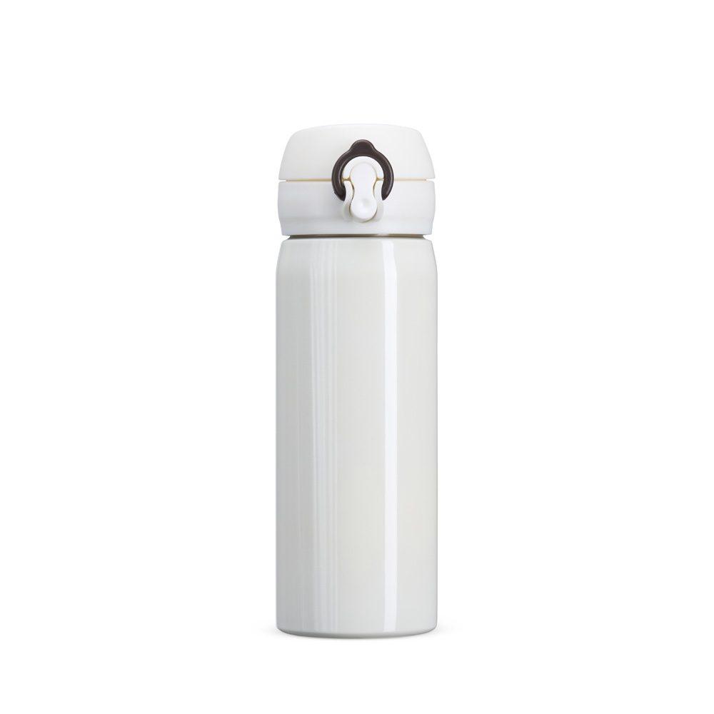 Garrafa Inox 500ml GA1761 na cor Branco, brinde personalizado Sky Brindes