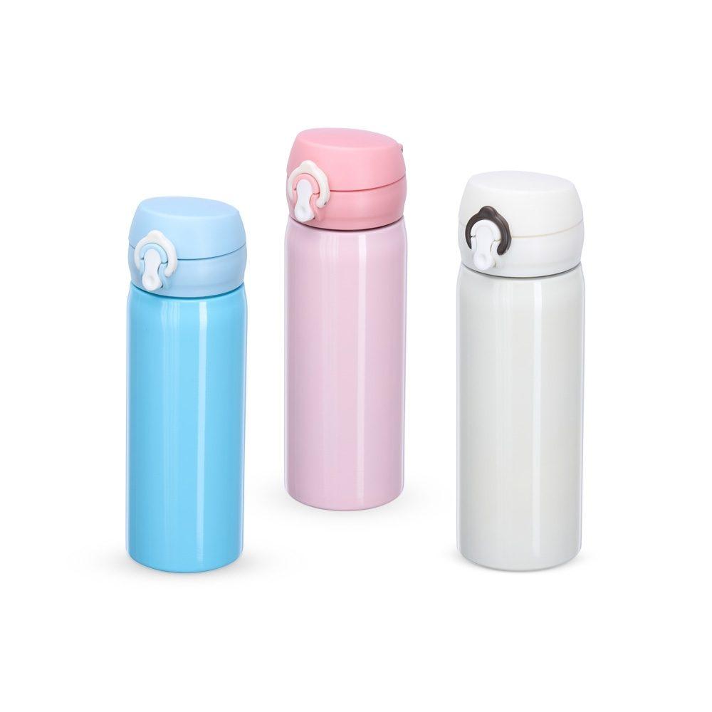 Garrafa Inox 500ml GA1761 na cor Azul, brinde personalizado Sky Brindes
