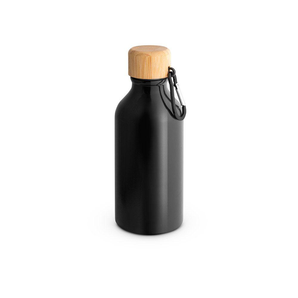 Squeeze Alumínio 400ml GA1772 na cor Preto, brinde personalizado Sky Brindes