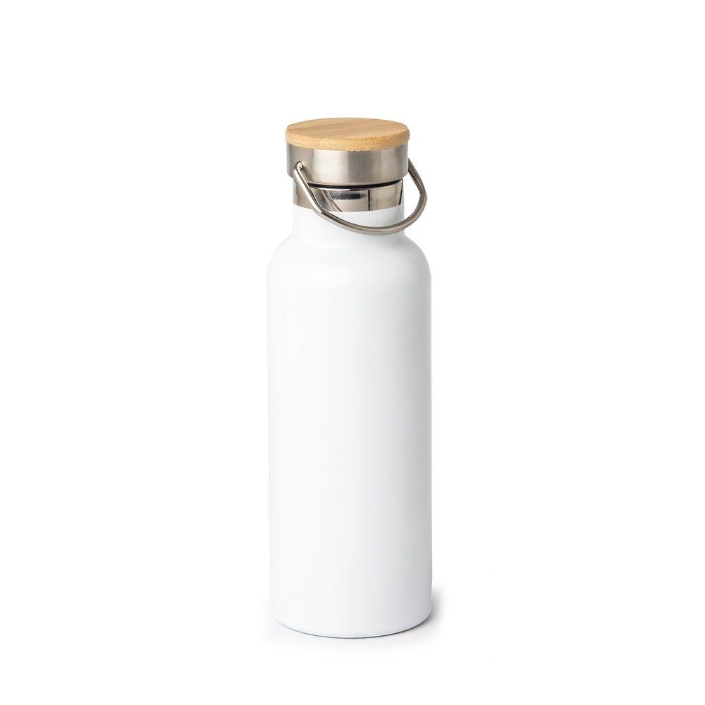 Garrafa Térmica 500ml GA1783 na cor Branco, brinde personalizado Sky Brindes