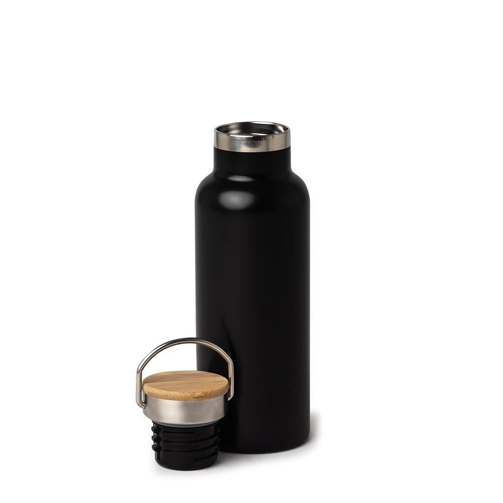 Garrafa Térmica 500ml GA1783 na cor Preto, brinde personalizado Sky Brindes