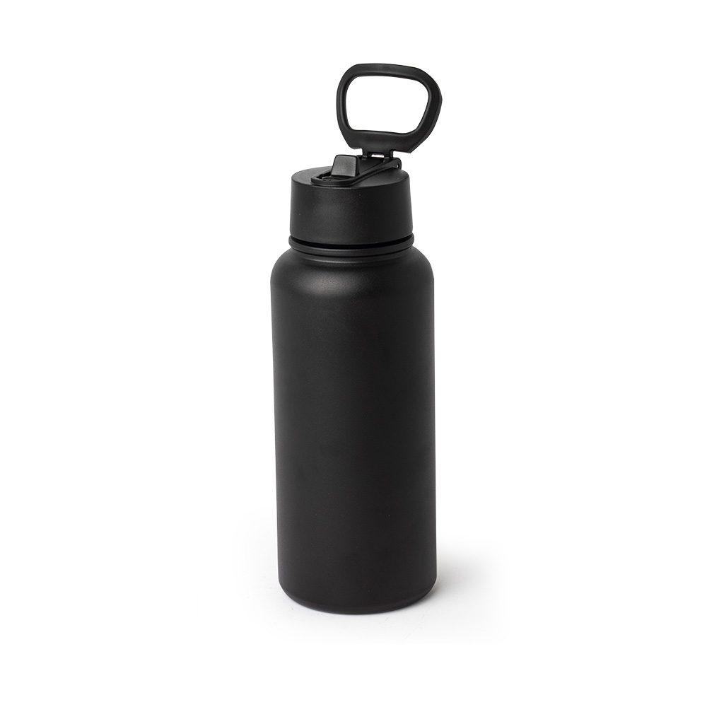 Garrafa Térmica 900ml GA1784 na cor Preto, brinde personalizado Sky Brindes