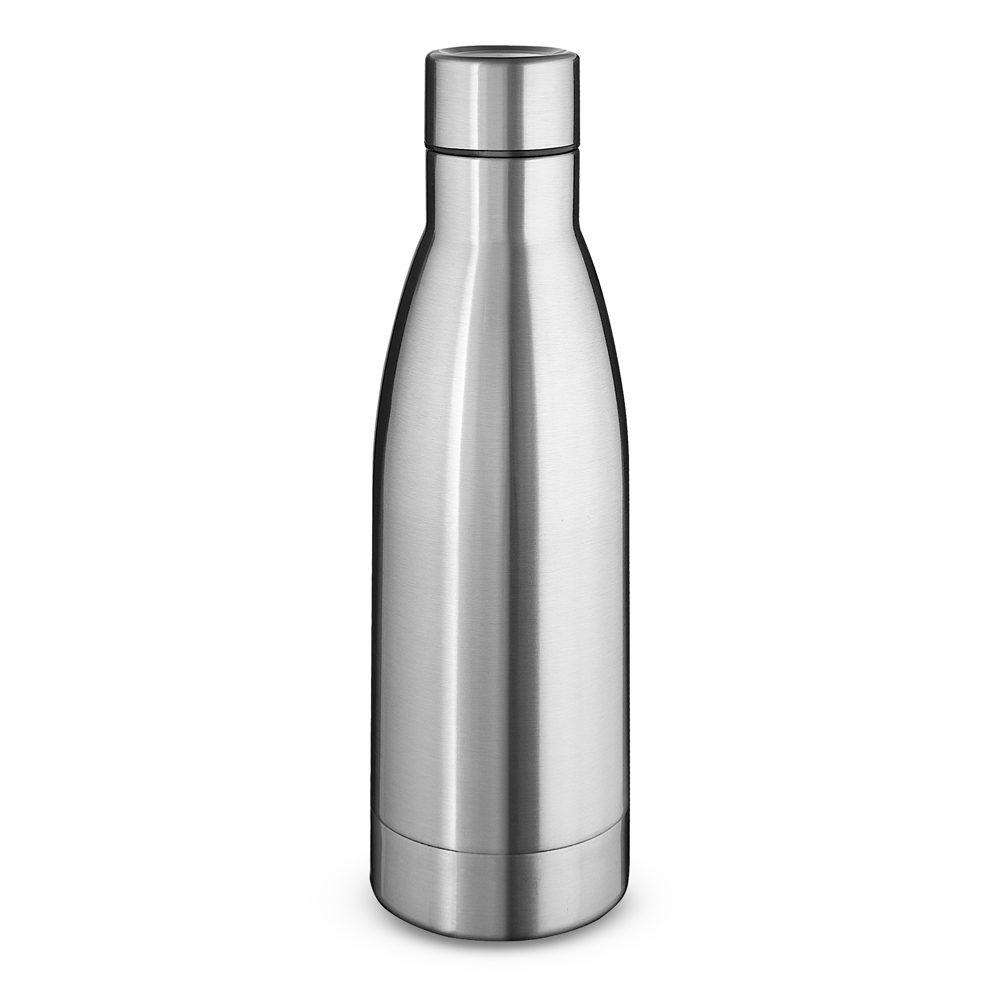Garrafa Térmica 450ml GA1787 na cor Prata, brinde personalizado Sky Brindes