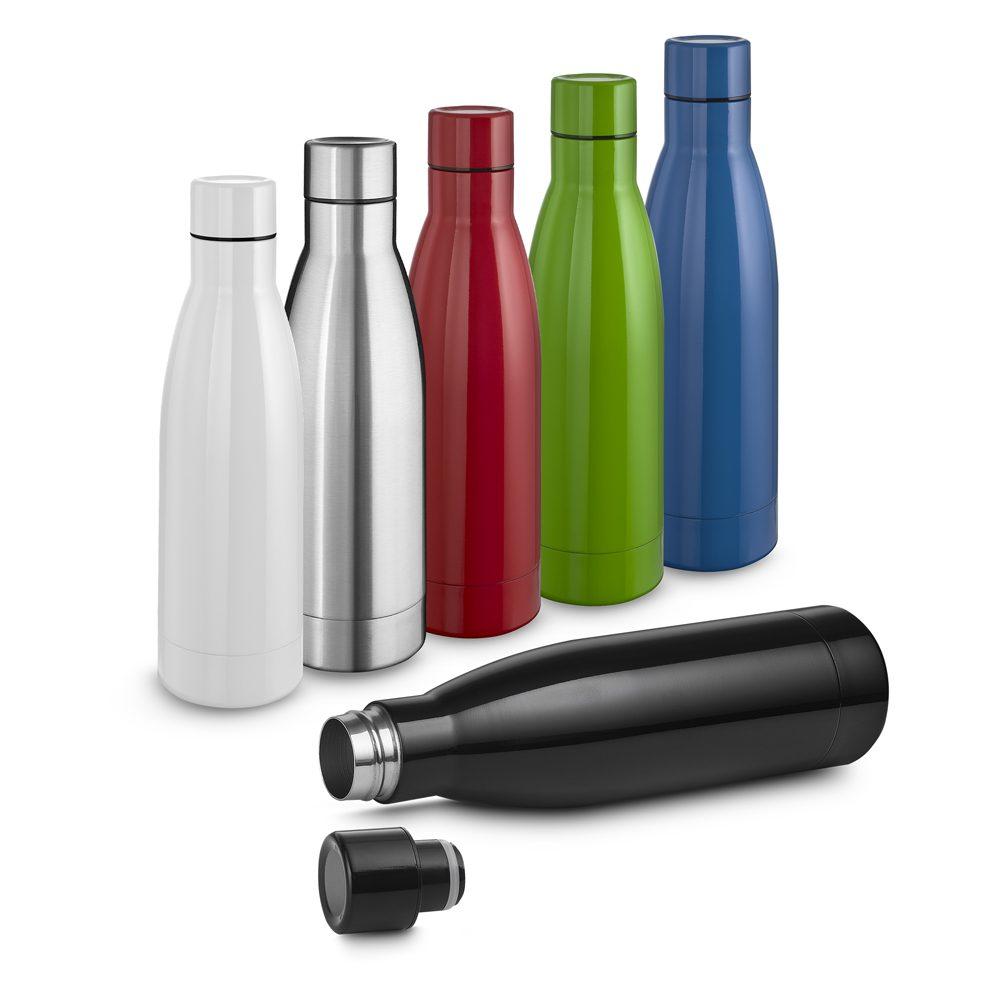 Garrafa Térmica 450ml GA1787 na cor Branco, brinde personalizado Sky Brindes
