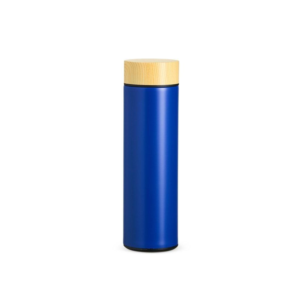 Garrafa Térmica 450ml GA1797 na cor Azul, brinde personalizado Sky Brindes