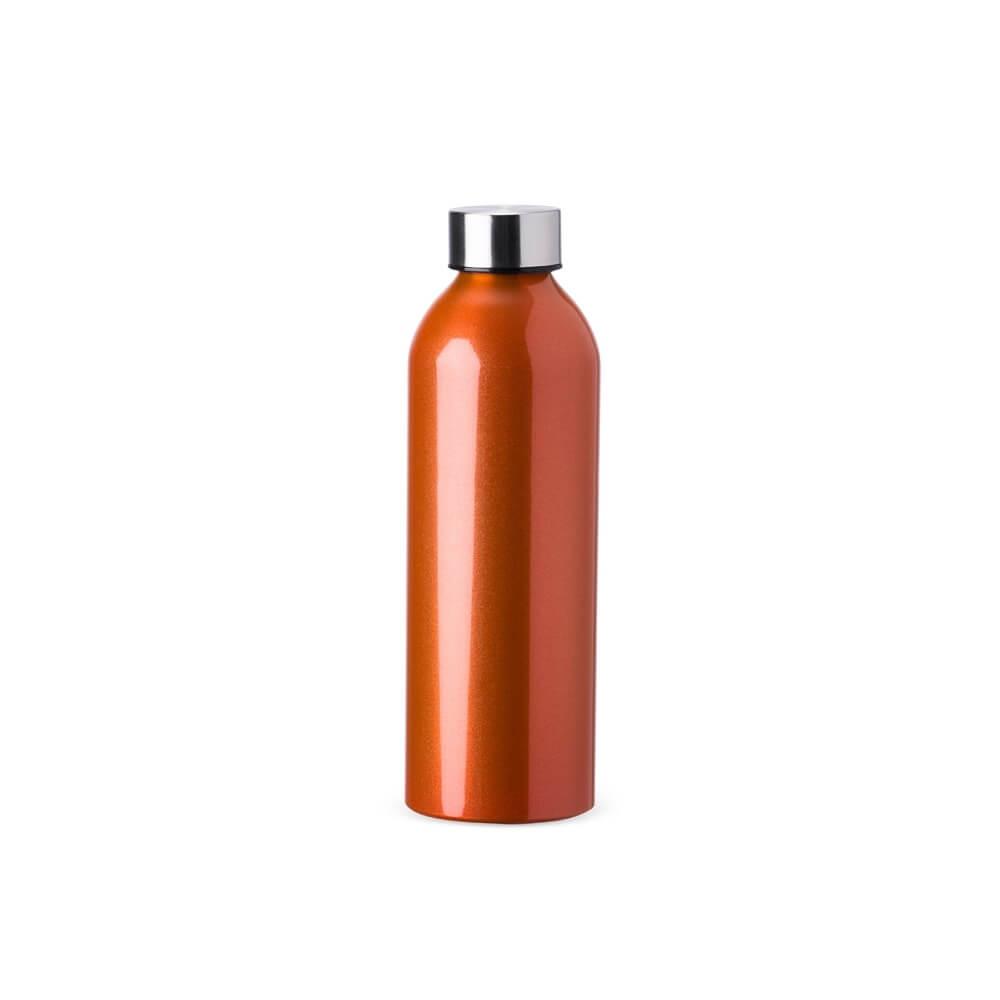 Garrafa Alumínio 800ml GA1803 na cor Laranja, brinde personalizado Sky Brindes