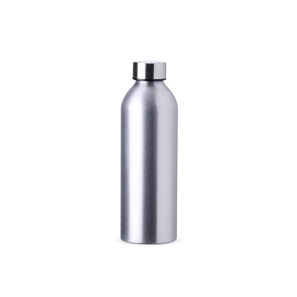 Garrafa Alumínio 800ml GA1803 na cor Prata, brinde personalizado Sky Brindes