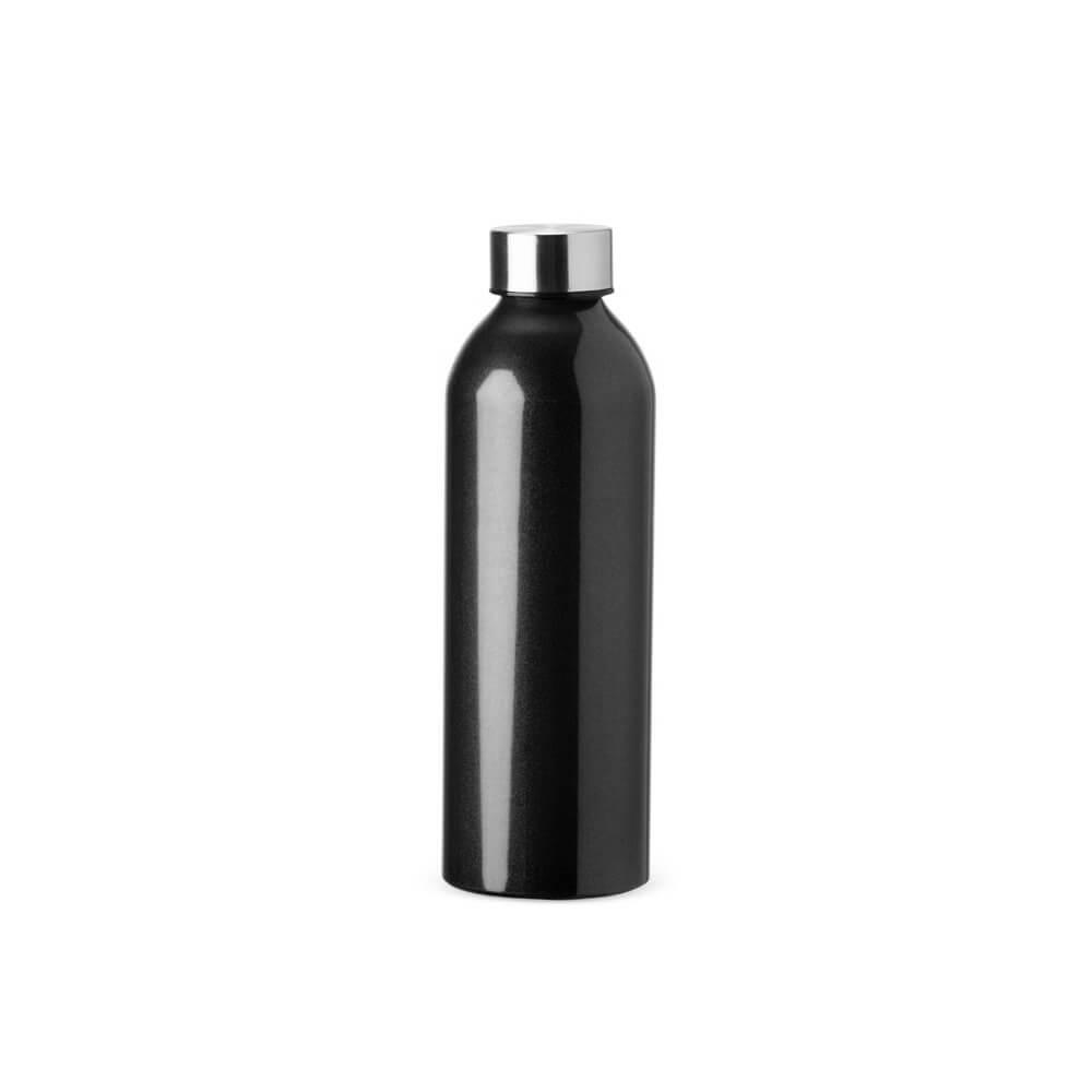 Garrafa Alumínio 800ml GA1803 na cor Preto, brinde personalizado Sky Brindes