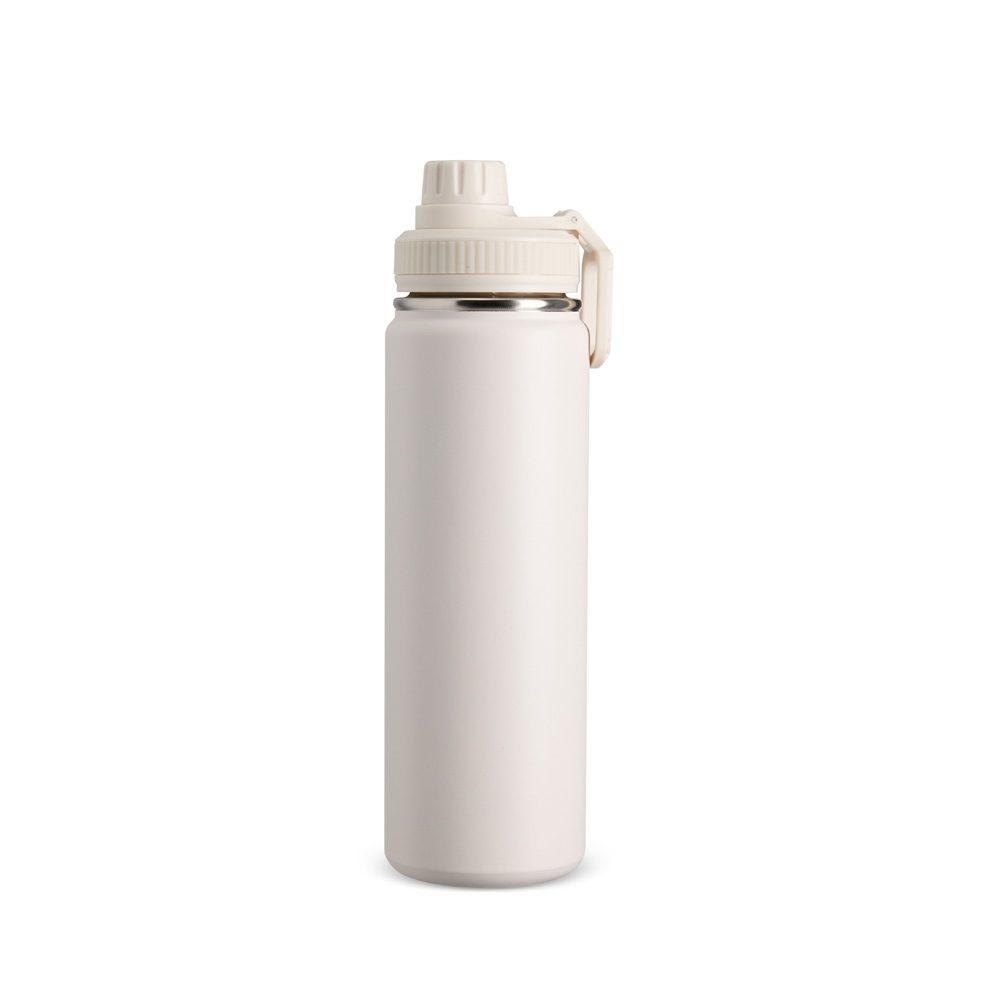Garrafa Térmica Inox 750ml GA1807 na cor Branco, brinde personalizado Sky Brindes