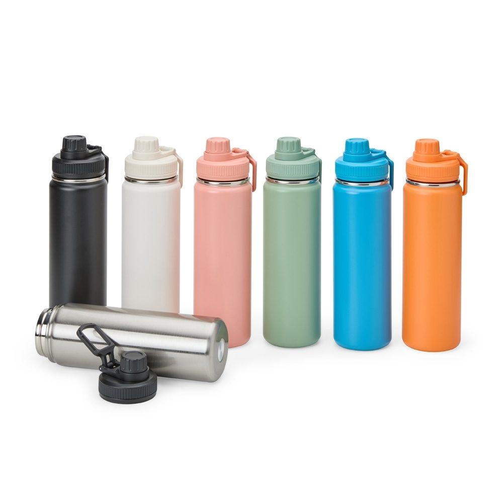 Garrafa Térmica Inox 750ml GA1807 na cor Rosa, brinde personalizado Sky Brindes