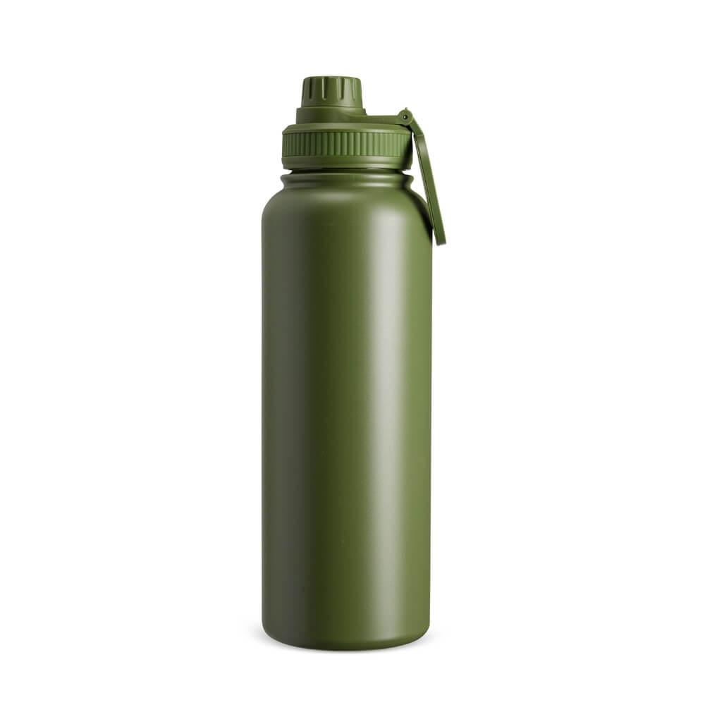 Garrafa Térmica Inox 1,2L GA1808 na cor Verde escuro, brinde personalizado Sky Brindes