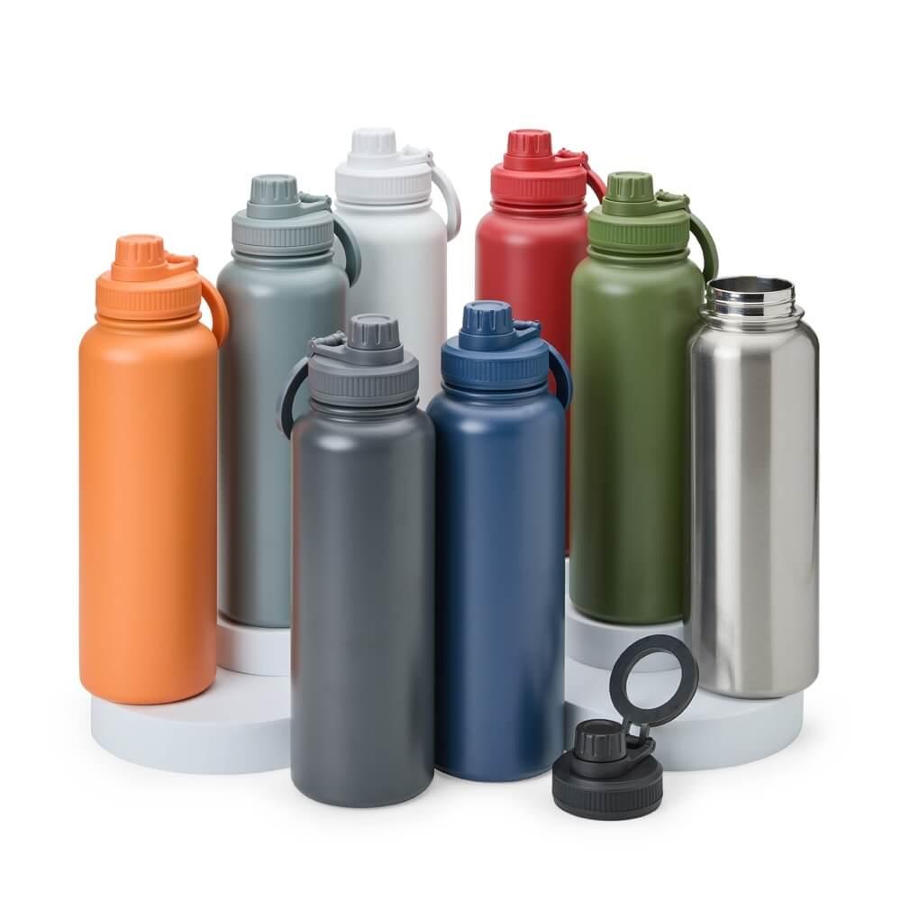 Garrafa Térmica Inox 1,2L GA1808 na cor Verde escuro, brinde personalizado Sky Brindes