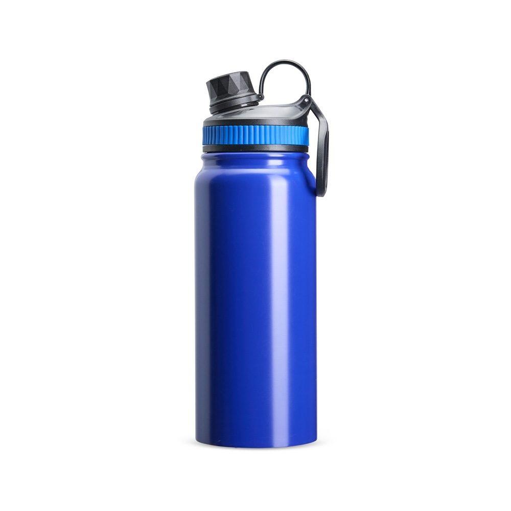 Garrafa Térmica 650ml GA1814 na cor Azul escuro, brinde personalizado Sky Brindes
