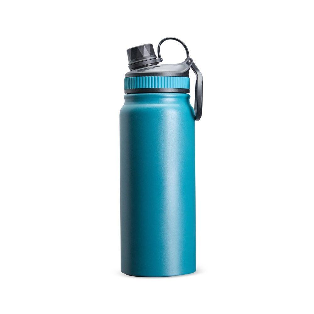 Garrafa Térmica 650ml GA1814 na cor Azul ciano, brinde personalizado Sky Brindes
