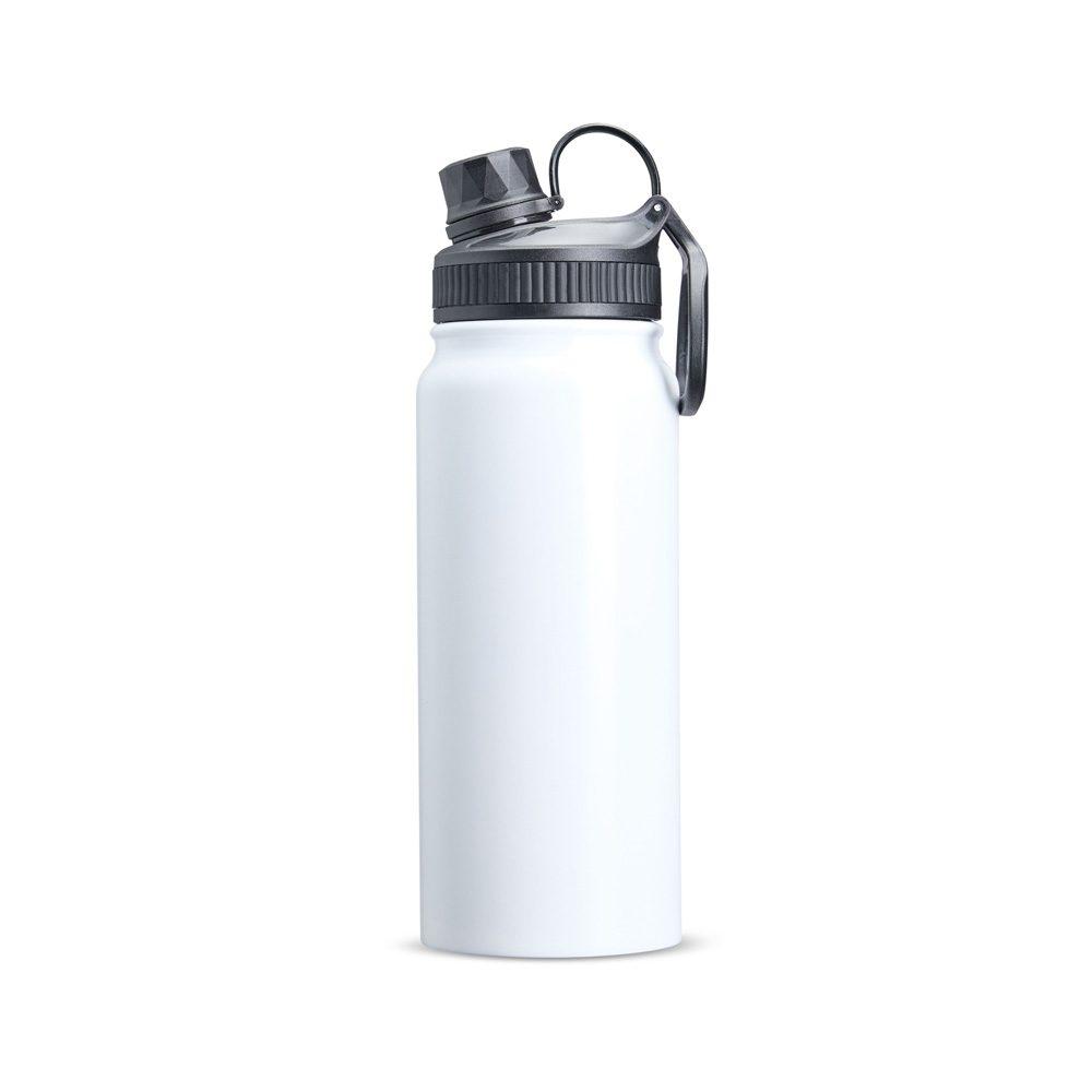 Garrafa Térmica 650ml GA1814 na cor Branco, brinde personalizado Sky Brindes