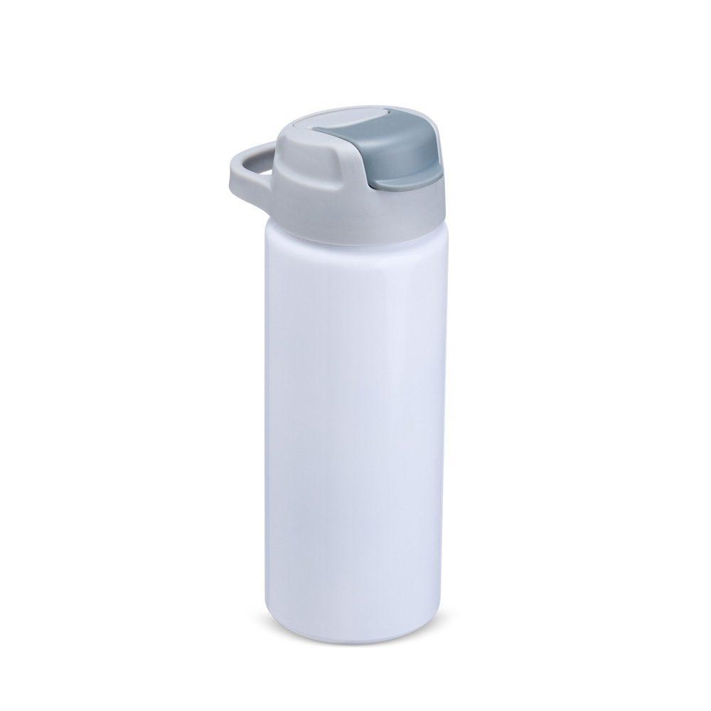 Squeeze de Alumínio 600ml GA1815 na cor Branco, brinde personalizado Sky Brindes