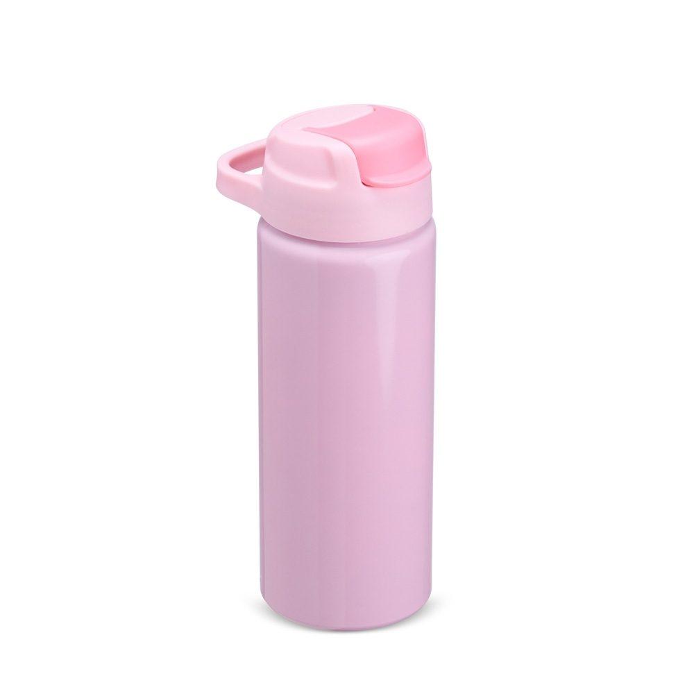 Squeeze de Alumínio 600ml GA1815 na cor Rosa claro, brinde personalizado Sky Brindes