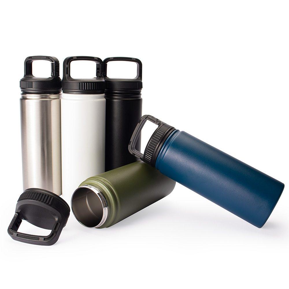 Garrafa Térmica 500ml GA1817 na cor Branco, brinde personalizado Sky Brindes