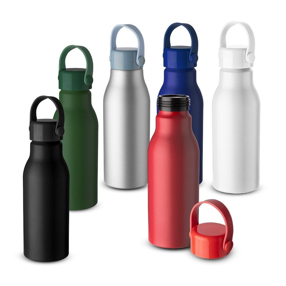 Garrafa Alumínio 700ml GA1818 na cor Vermelho, brinde personalizado Sky Brindes