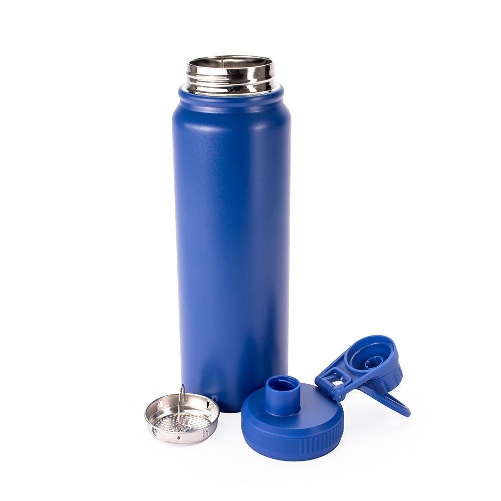Garrafa Térmica 750ml GA1825 na cor Azul, brinde personalizado Sky Brindes