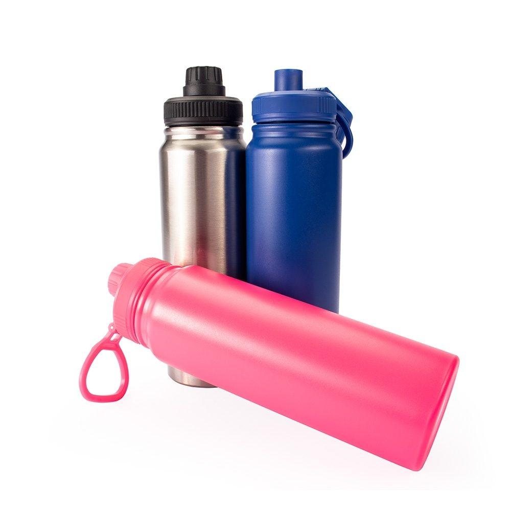 Garrafa Térmica 750ml GA1825 na cor Azul, brinde personalizado Sky Brindes