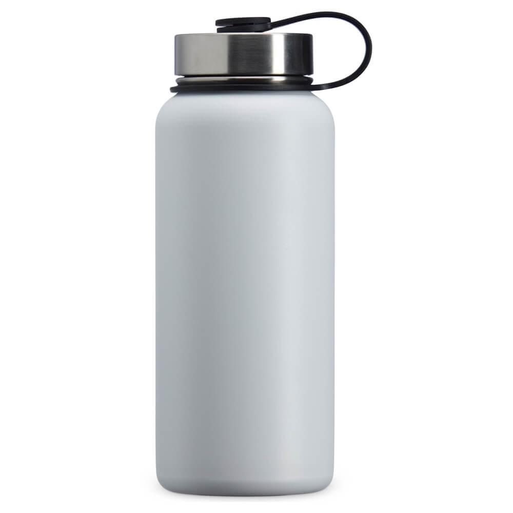 Garrafa Térmica Inox 950ml GA1826 na cor Branco, brinde personalizado Sky Brindes