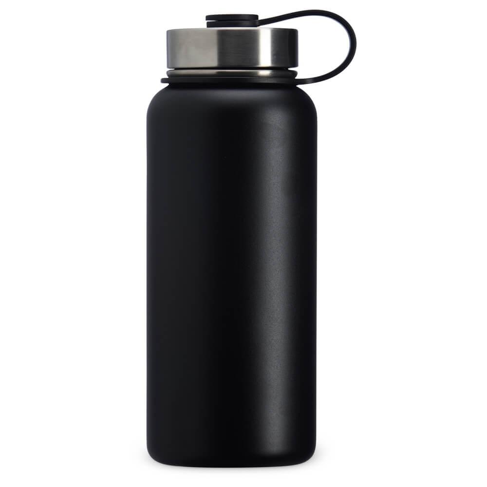 Garrafa Térmica Inox 950ml GA1826 na cor Preto, brinde personalizado Sky Brindes