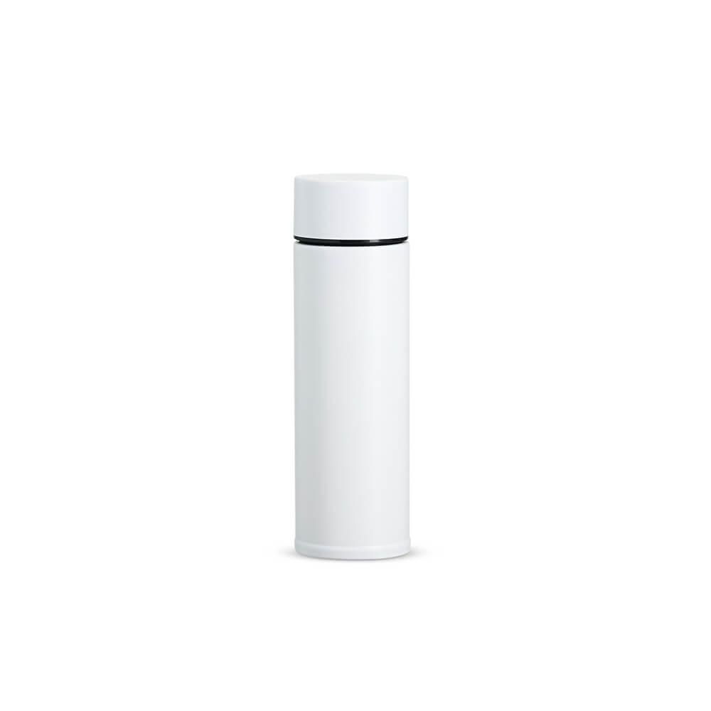 Garrafa Térmica 320ml GA1830 na cor Branco, brinde personalizado Sky Brindes