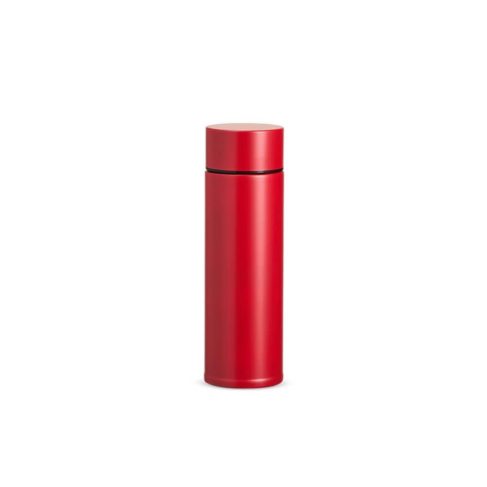 Garrafa Térmica 320ml GA1830 na cor Vermelho, brinde personalizado Sky Brindes