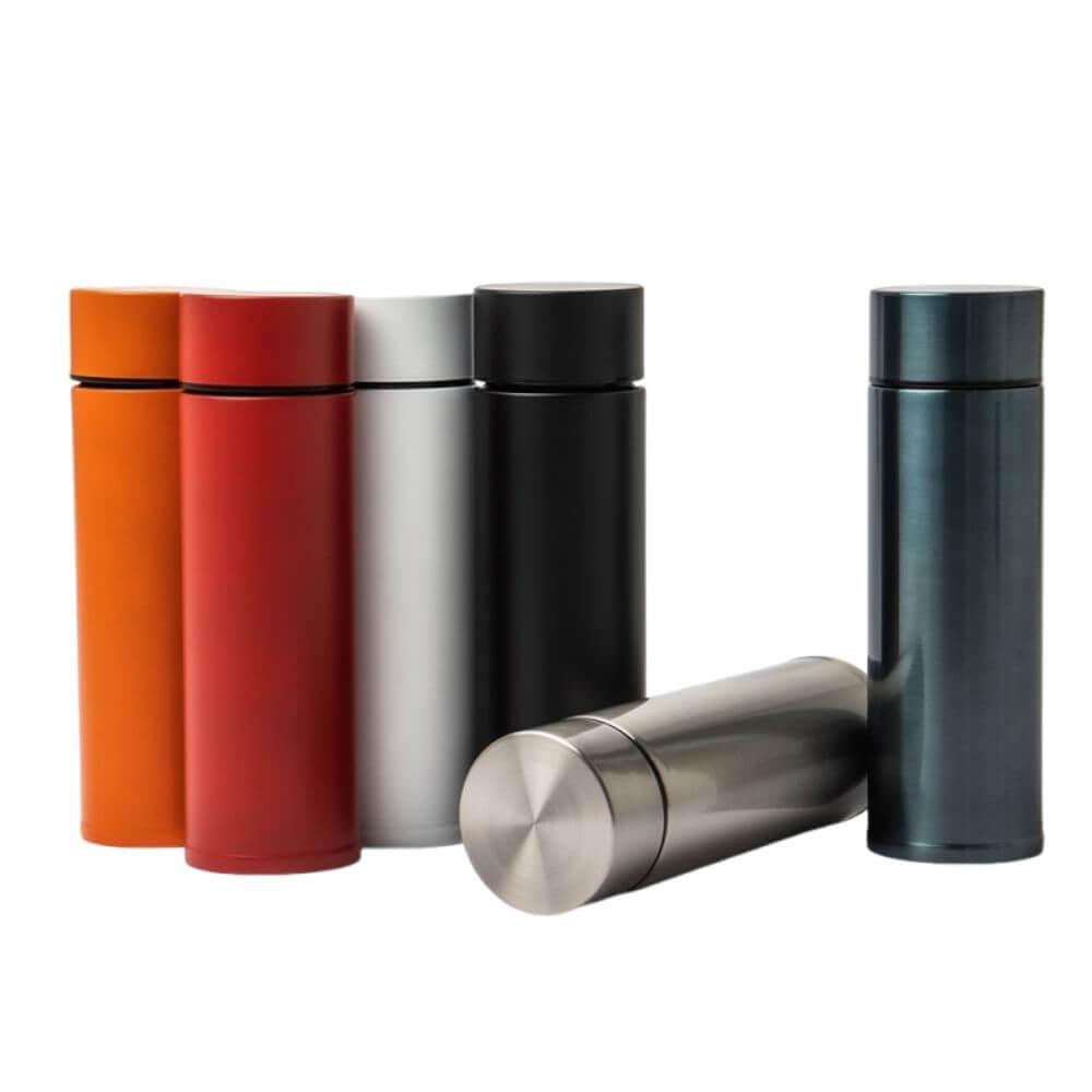 Garrafa Térmica 320ml GA1830 na cor Vermelho, brinde personalizado Sky Brindes