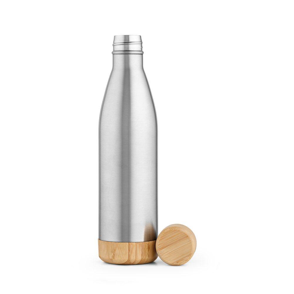 Garrafa Aço Inox 800ml GA1832 na cor Cromado, brinde personalizado Sky Brindes
