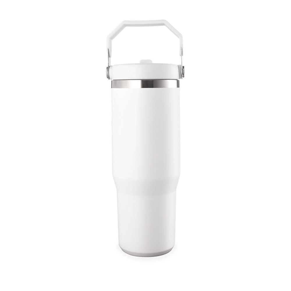 Copo Térmico 800ml GA1842 na cor Branco, brinde personalizado Sky Brindes