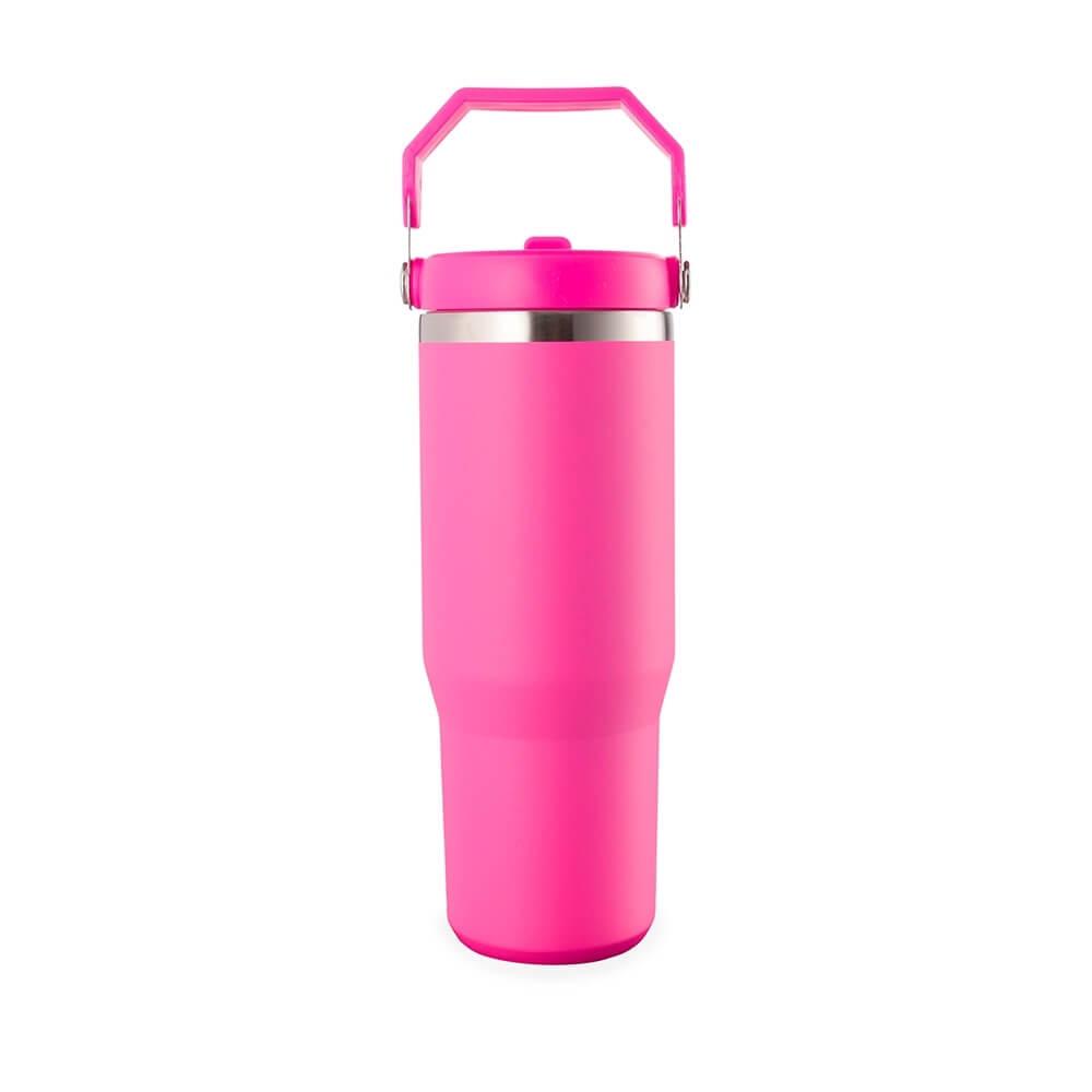 Copo Térmico 800ml GA1842 na cor Pink, brinde personalizado Sky Brindes