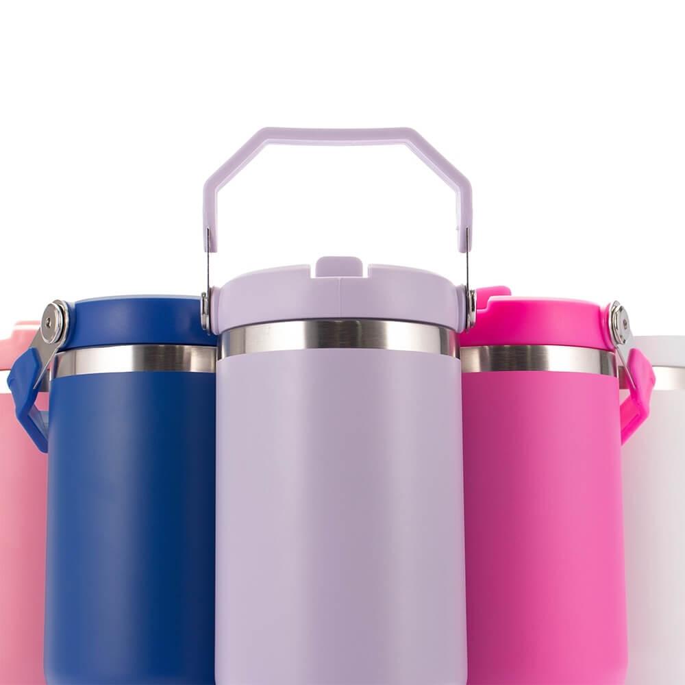Copo Térmico 800ml GA1842 na cor Pink, brinde personalizado Sky Brindes