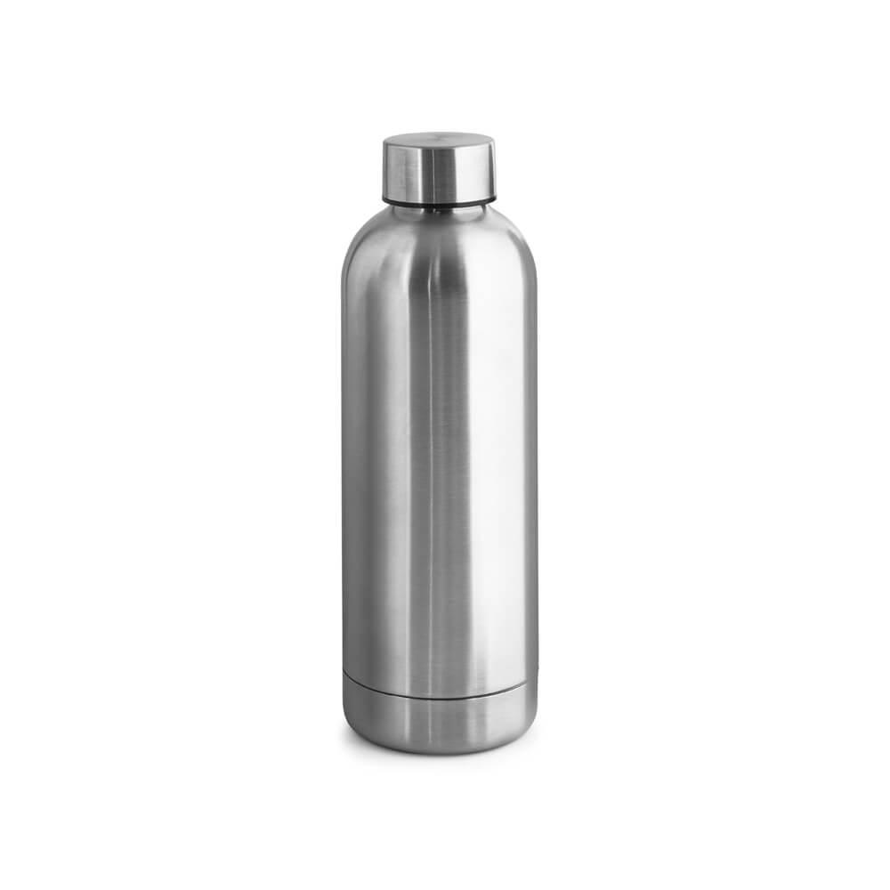 Garrafa Térmica 550ml GA1846 na cor Cromado, brinde personalizado Sky Brindes