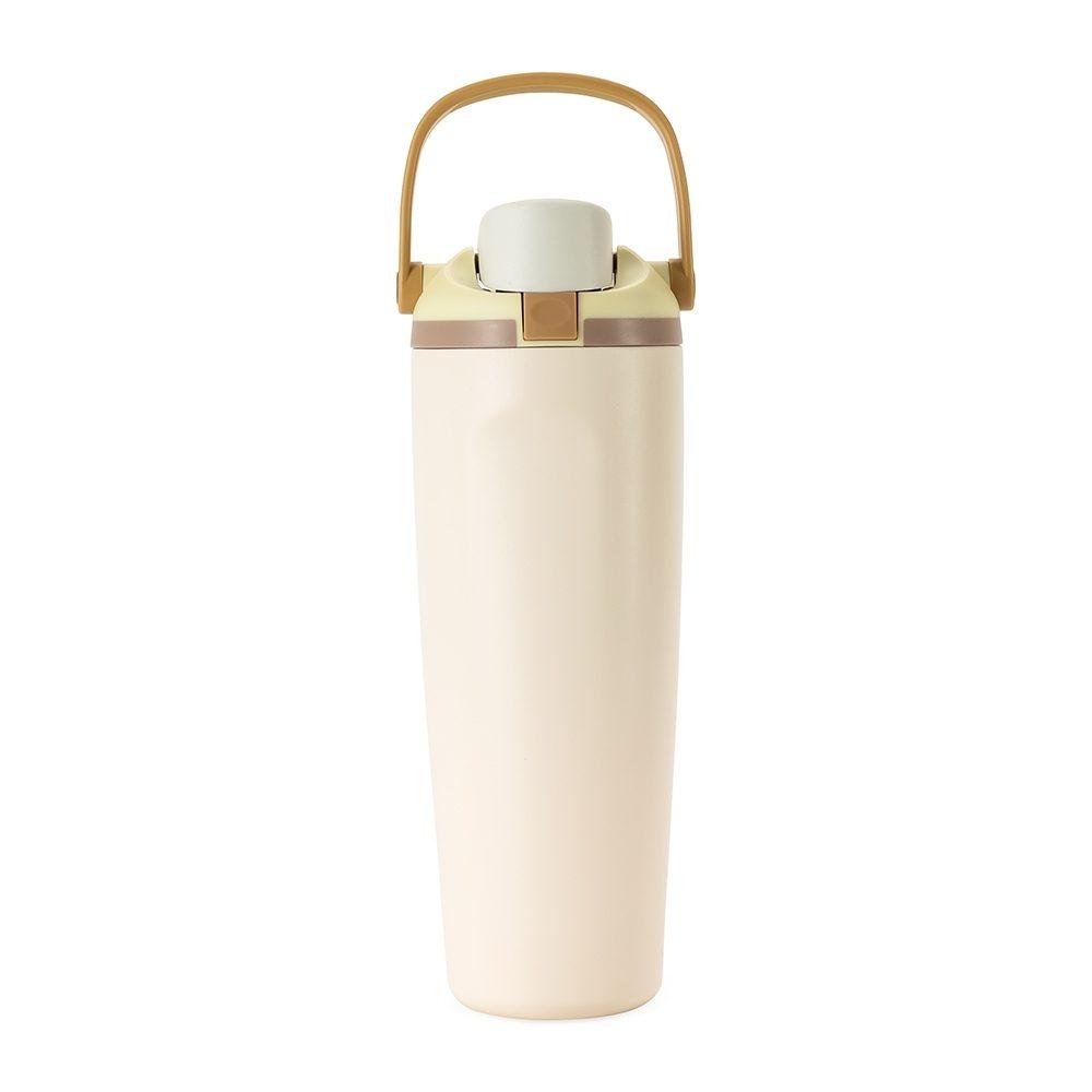 Garrafa Térmica 850ml GA1851 na cor Bege, brinde personalizado Sky Brindes