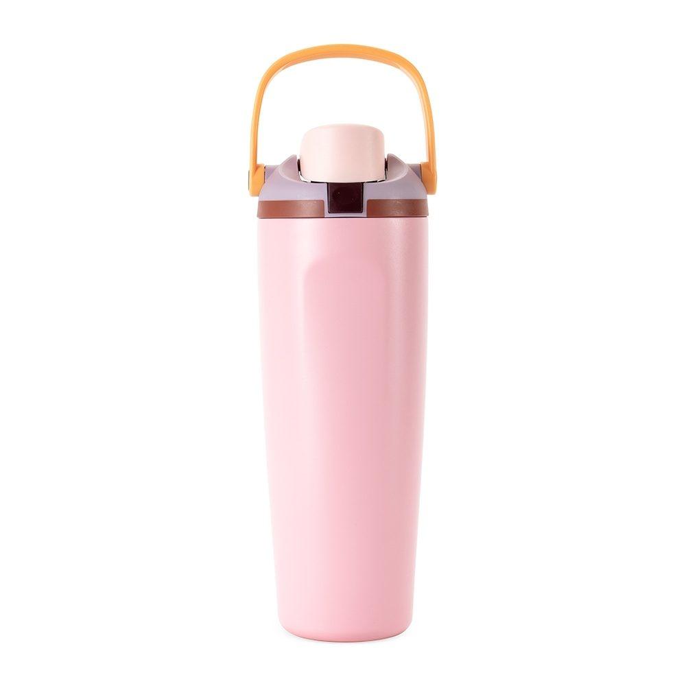 Garrafa Térmica 850ml GA1851 na cor Rosa, brinde personalizado Sky Brindes