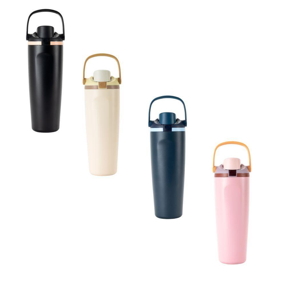 Garrafa Térmica 850ml GA1851 na cor Bege, brinde personalizado Sky Brindes