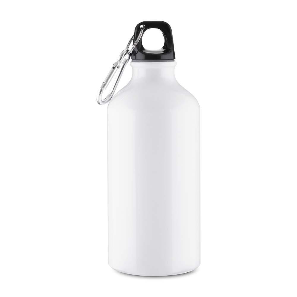 Garrafa Alumínio 550ml GA1854 na cor Branco, brinde personalizado Sky Brindes