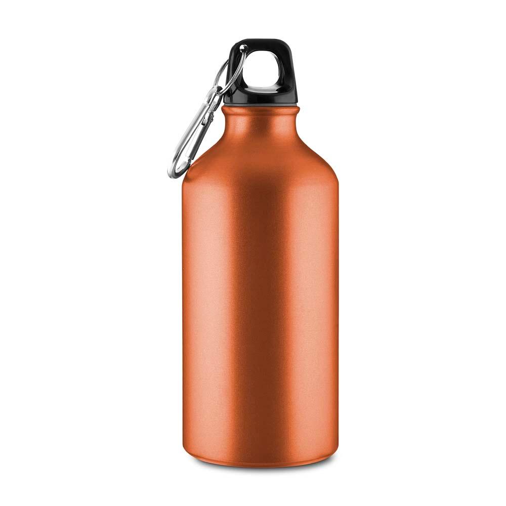 Garrafa Alumínio 550ml GA1854 na cor Laranja, brinde personalizado Sky Brindes