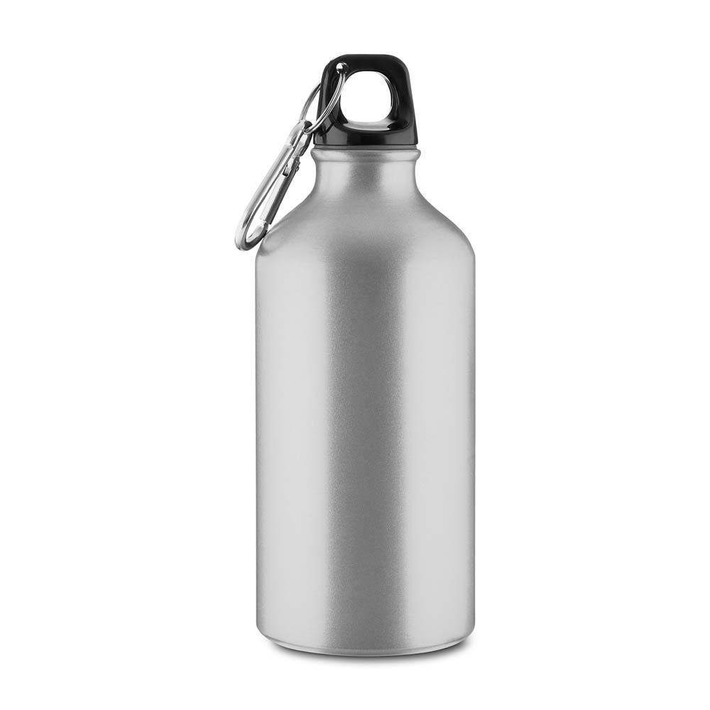 Garrafa Alumínio 550ml GA1854 na cor Prata, brinde personalizado Sky Brindes