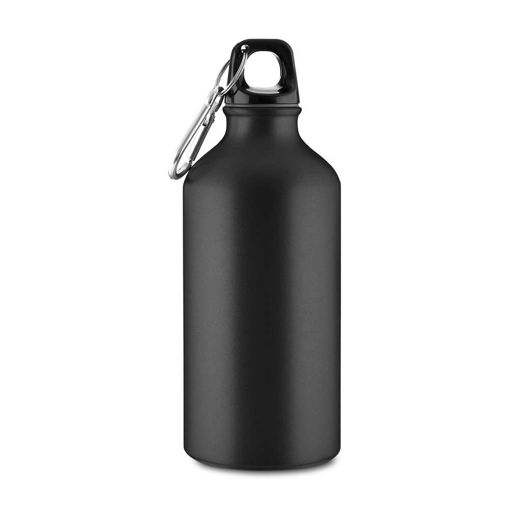 Garrafa Alumínio 550ml GA1854 na cor Preto, brinde personalizado Sky Brindes